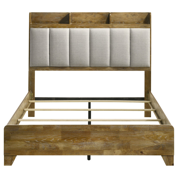 Henderson 57-inch Bookcase Panel Bed Medium Oak