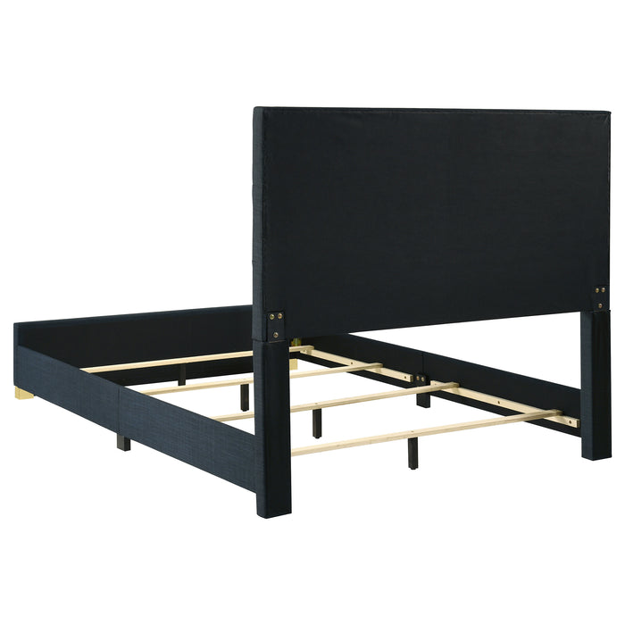 Ines 56-inch Fabric Upholstered Panel Bed Navy