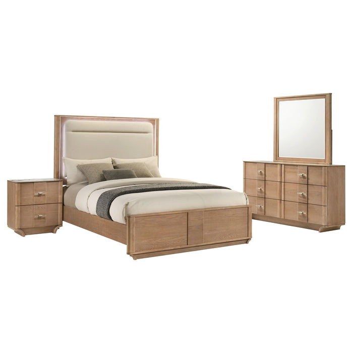Leanne 5-piece Queen Bedroom Set Light Oak