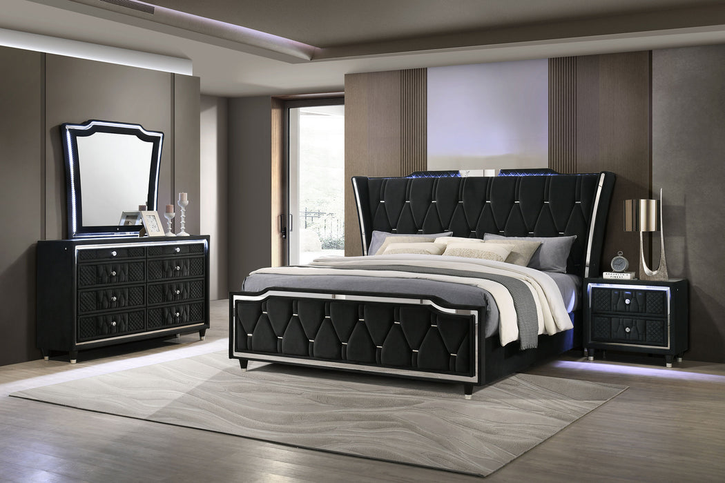 Lorient 5-piece Eastern King Bedroom Set Black