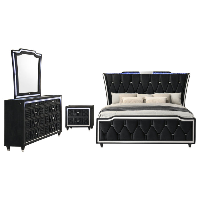 Lorient 5-piece Eastern King Bedroom Set Black