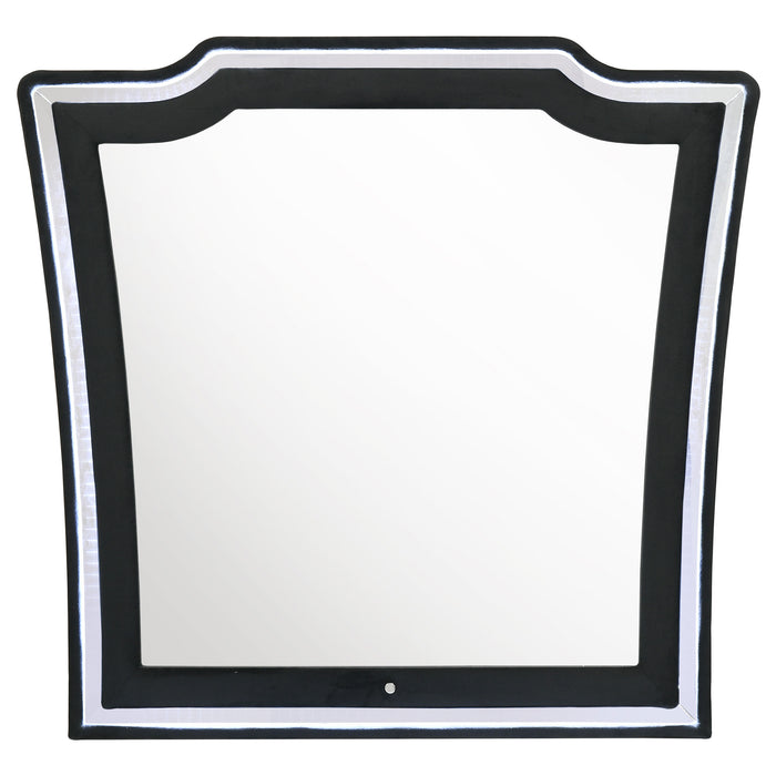 Juego de dormitorio Lorient tamaño California King de 5 piezas - negro