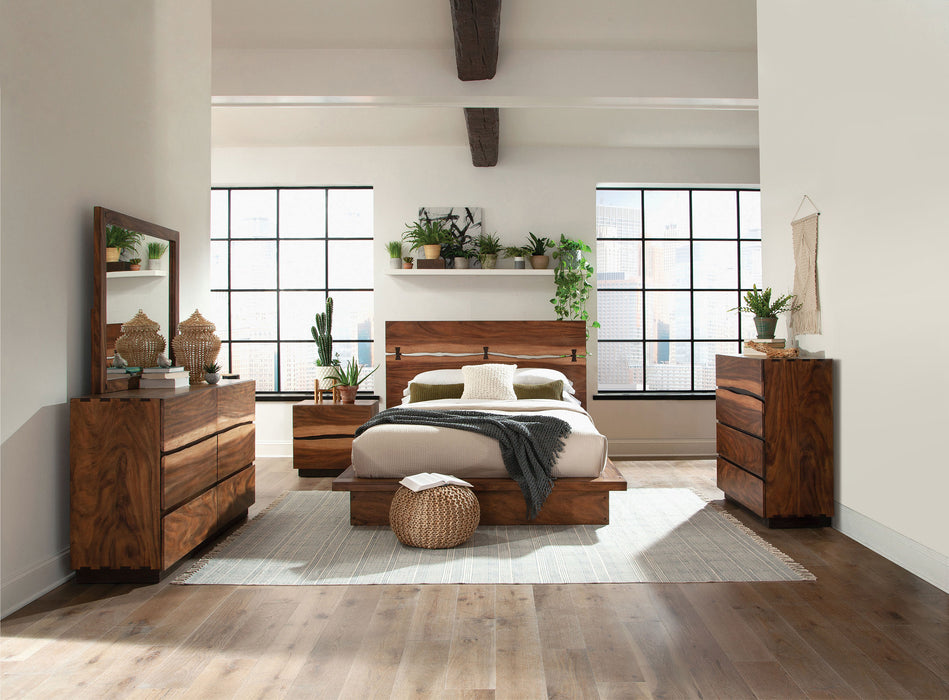 Coaster Winslow 6-Piece Queen Bedroom Set Smokey Walnut with 52-Inch Headboard