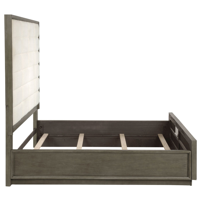 Durango 80-inch Panel Bed Taupe Oak