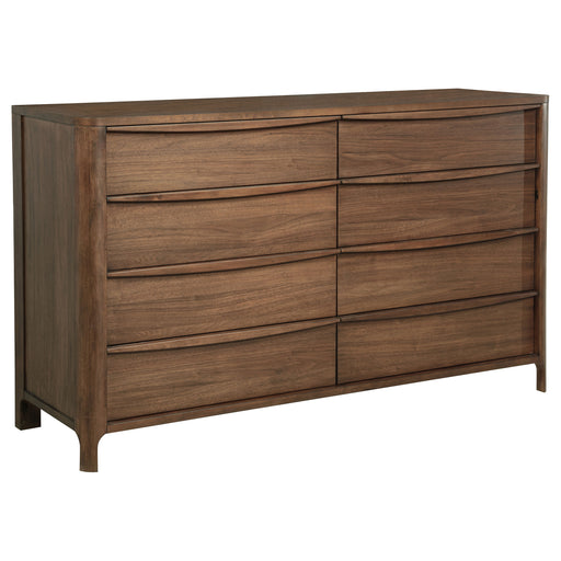 Maderia 8-drawer Dresser Cabinet Walnut - Brown