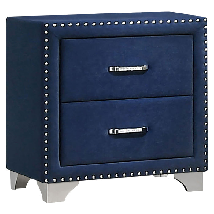 Juego de dormitorio Melody tamaño Queen de 5 piezas - azul pacífico