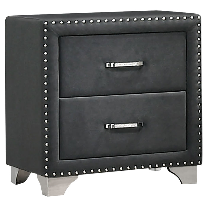 Juego de dormitorio Melody tamaño California King de 5 piezas - gris