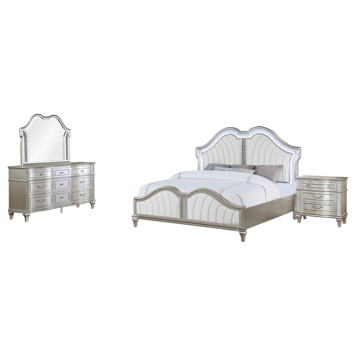 Evangeline 5-piece California King Bedroom Set Silver Oak
