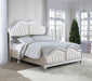 Evangeline Wood LED Panel Bed Silver Oak
