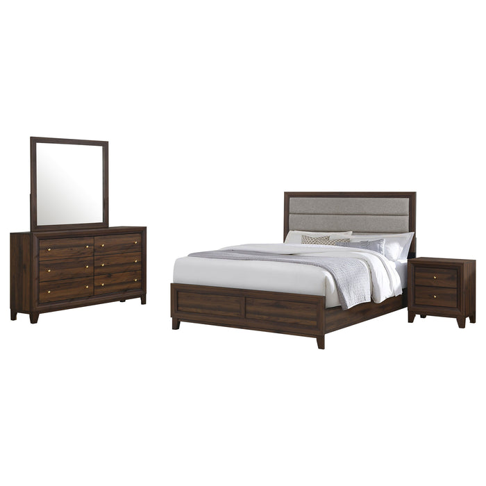 Welsley 5-piece Eastern King Bedroom Set Walnut