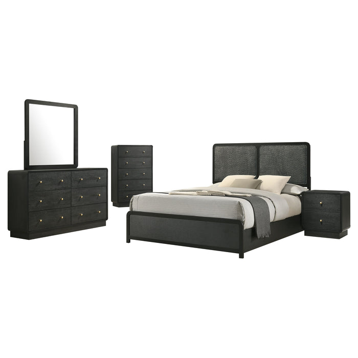 Cavelle 5-piece Full Bedroom Set Black