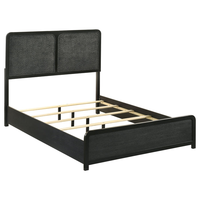 Cavelle 51-inch Upholstered Panel Bed Black