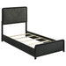 Cavelle 51-inch Upholstered Panel Bed Black