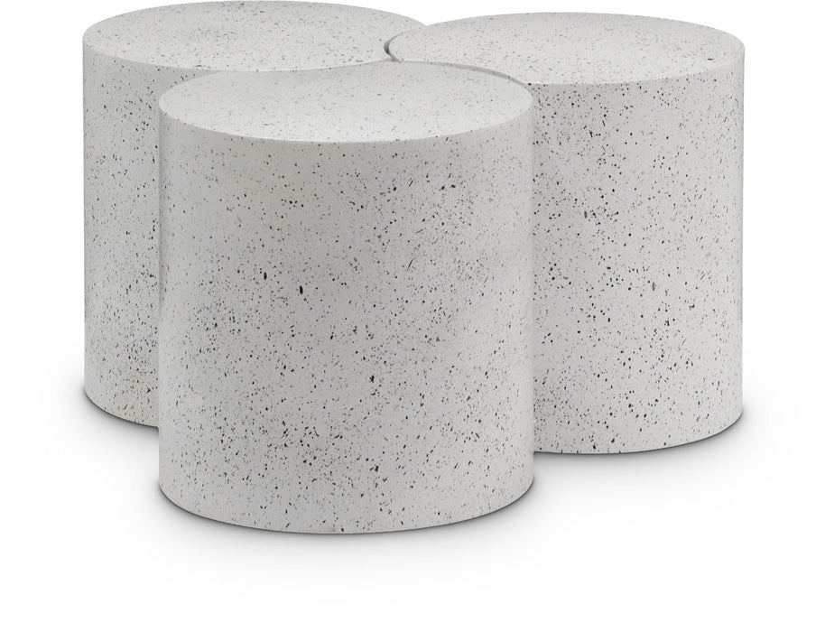 Dimple Terrazzo Pattern Iron Nesting 3pc. Modular Coffee Table
