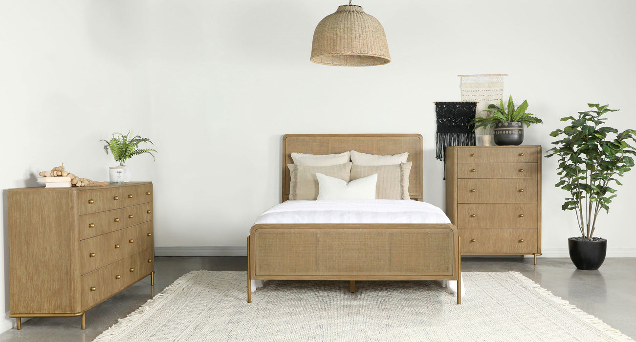 Coaster Arini 3-Piece Queen Bedroom Set Sand Wash and Natural Cane
