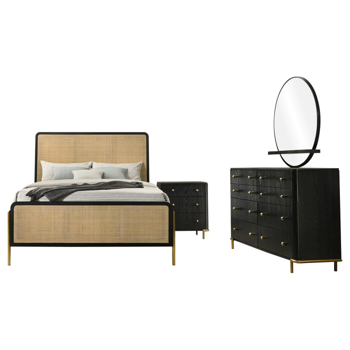 Arini 5-piece Queen Bedroom Set Black and Natural