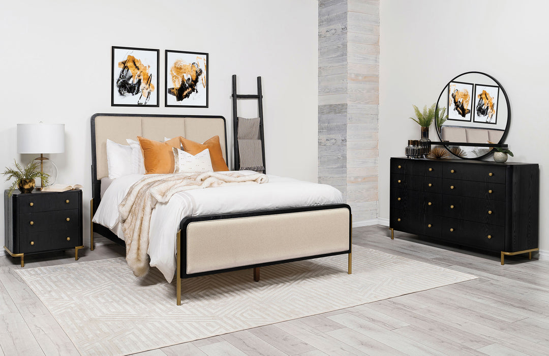 Arini 5-piece California King Bedroom Set Cream and Black