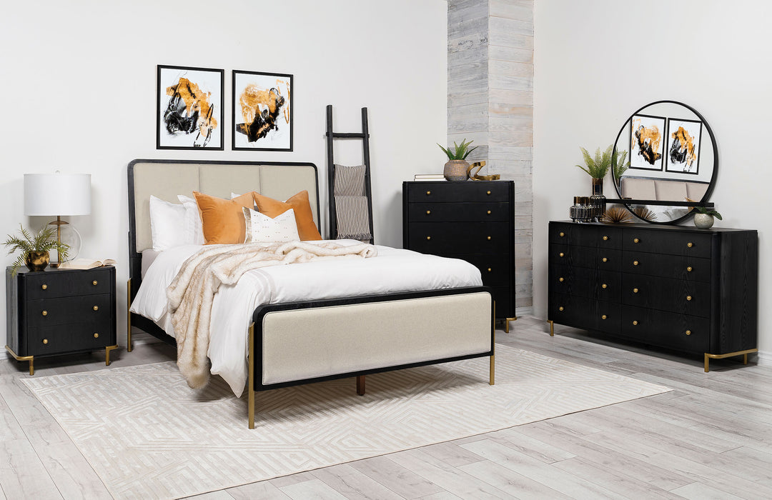 Arini 56-inch Panel Bed Cream and Black
