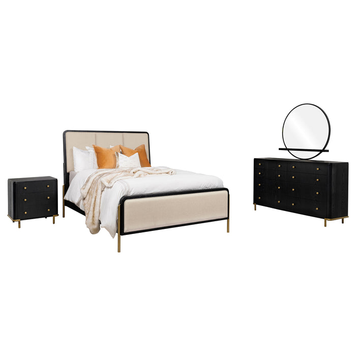 Arini 5-piece Queen Bedroom Set Cream and Black