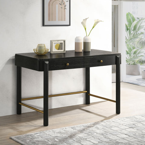 Tocador Arini de 2 cajones, negro