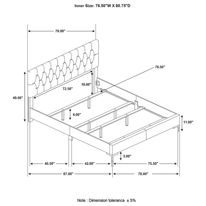 Kendall Upholstered Panel Bed