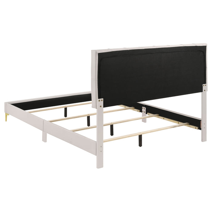 Kendall Upholstered Panel Bed White