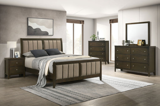 Coaster Wilkes 6-Piece California King Bedroom Set with Upholstered Bed Dark Cocoa