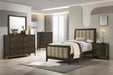 Coaster Wilkes 6-Piece Twin Bedroom Set with Upholstered Bed Dark Cocoa