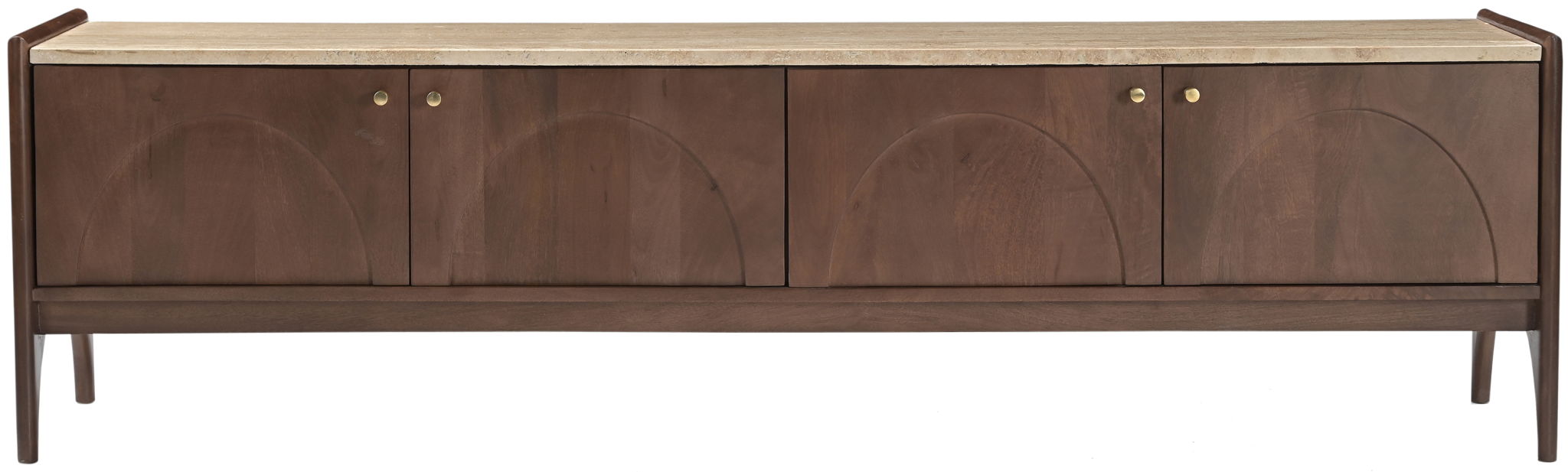 Veya Genuine Marble And Mango Wood Media Console