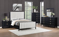 Coaster Brookmead 6-Piece Eastern King Upholstered Bedroom Set Black