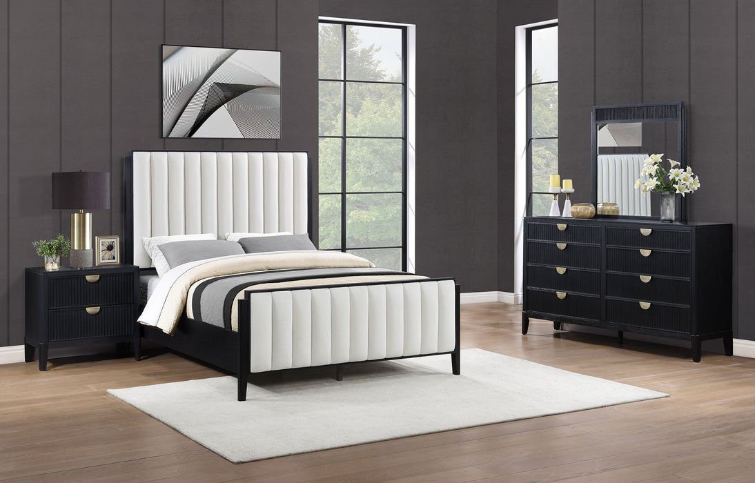 Brookmead 5-piece Upholstered Queen Bedroom Set Black