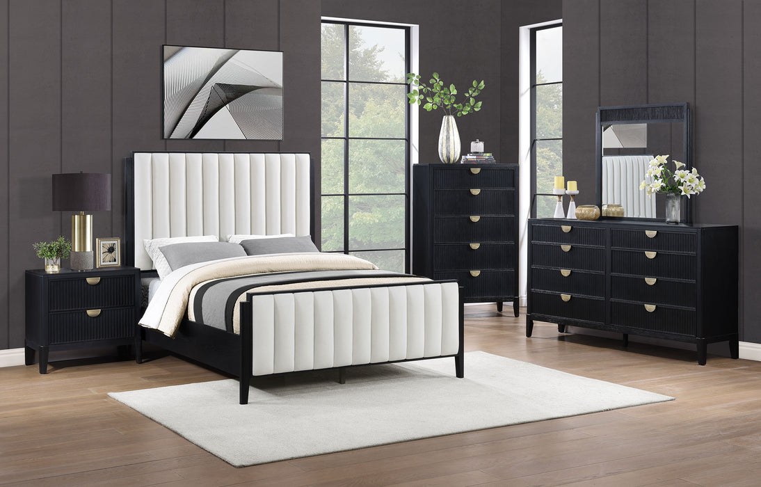 Coaster Brookmead 6-Piece Queen Upholstered Bedroom Set Black