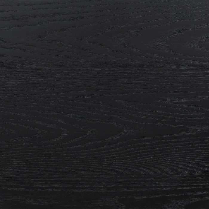 Cama de panel de madera Brookmead - negro