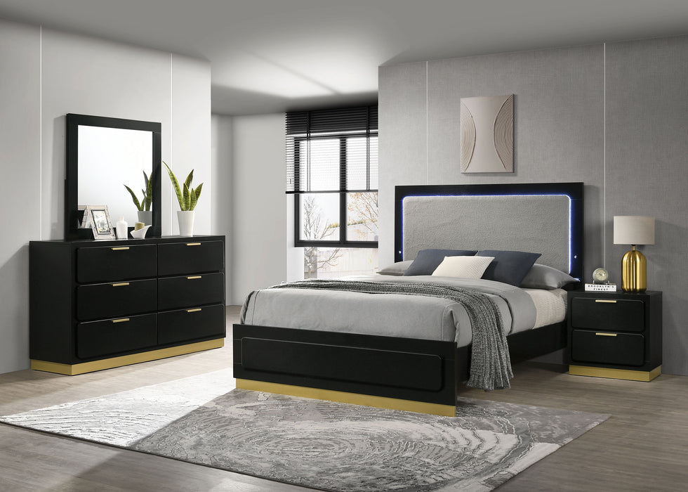 Caraway 5-piece Eastern King Bedroom Set Black