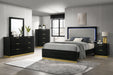 Coaster Caraway 6-Piece Eastern King Bedroom Set Black