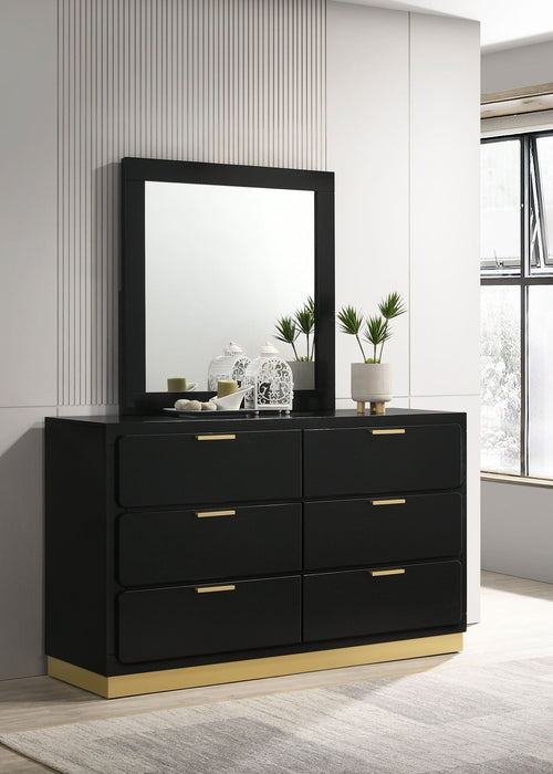 Caraway 6-drawer Dresser with Mirror White