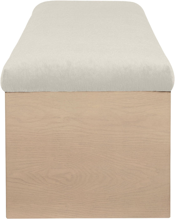 Lawson Velour Fur Fabric Upholstered Bench