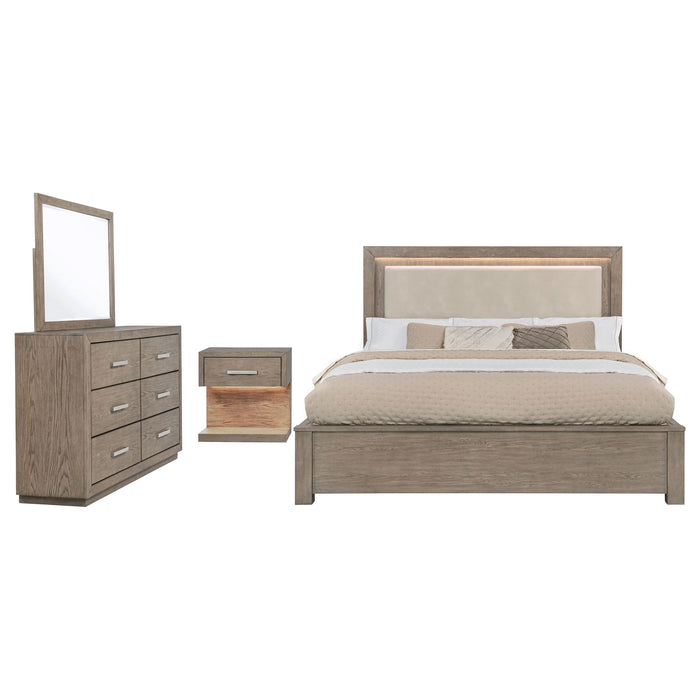 Kenora 5-piece Eastern King Bedroom Set Barley Brown
