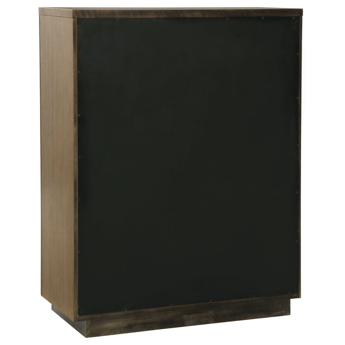 Terrace 5-piece Eastern King Panel Bedroom Set Ash Brown