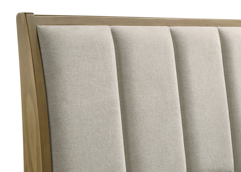 Granada Upholstered Panel Bed Natural Pine