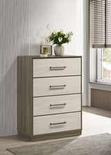 Cómoda de 4 cajones Fenwick en roble gris
