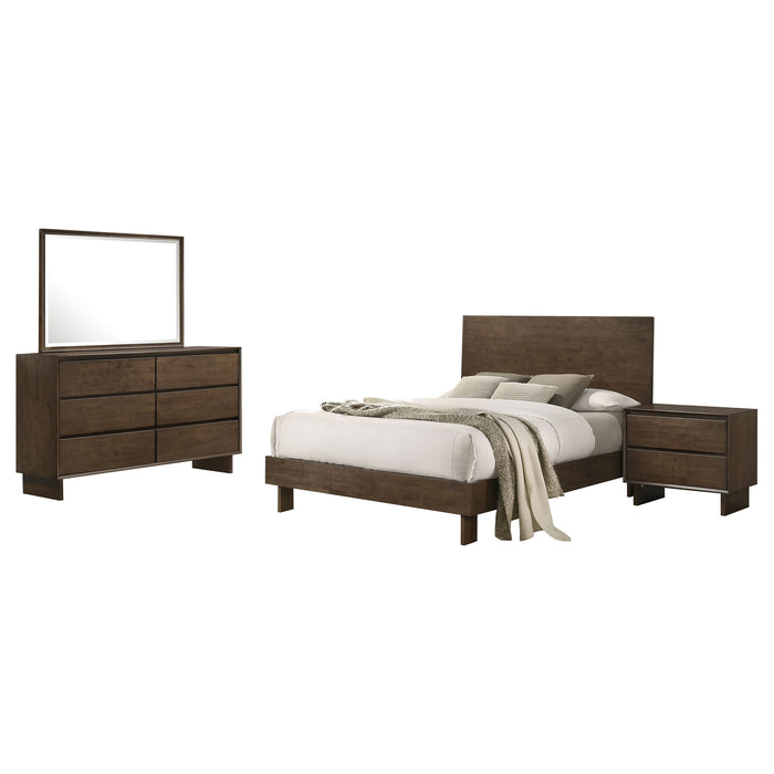 Glenwood 5-piece Queen Bedroom Set Warm Brown