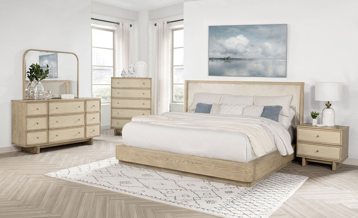 Coaster Kailani 6-Piece Queen Bedroom Set Beige Oak