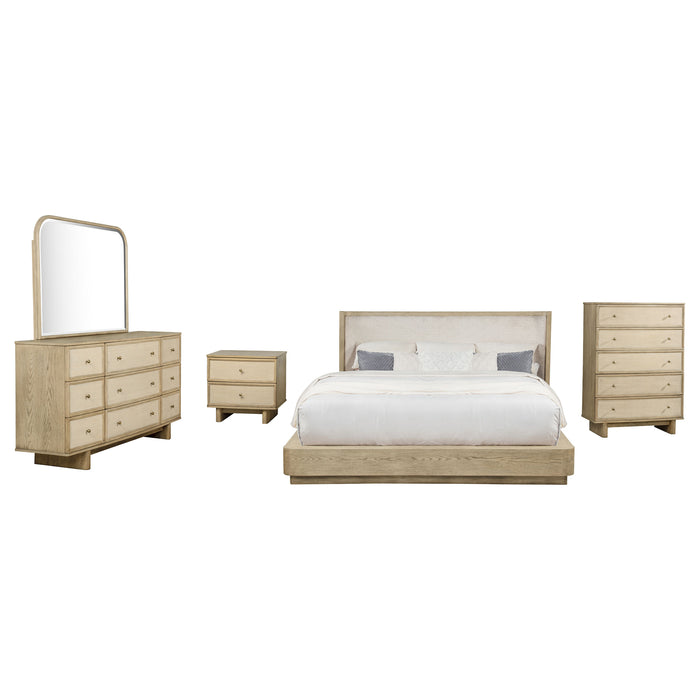 Kailani 5-piece Queen Bedroom Set Beige Oak