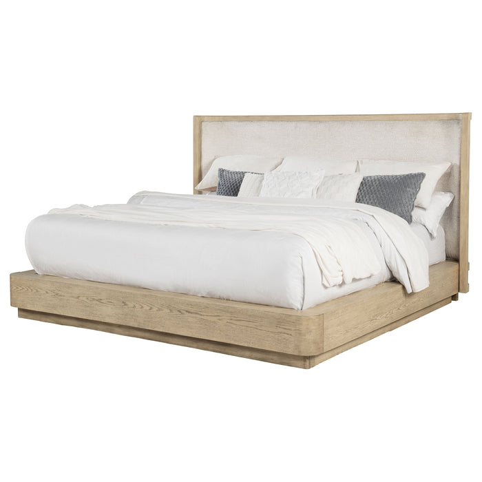 Kailani 52-inch Wingback Bed Beige Oak