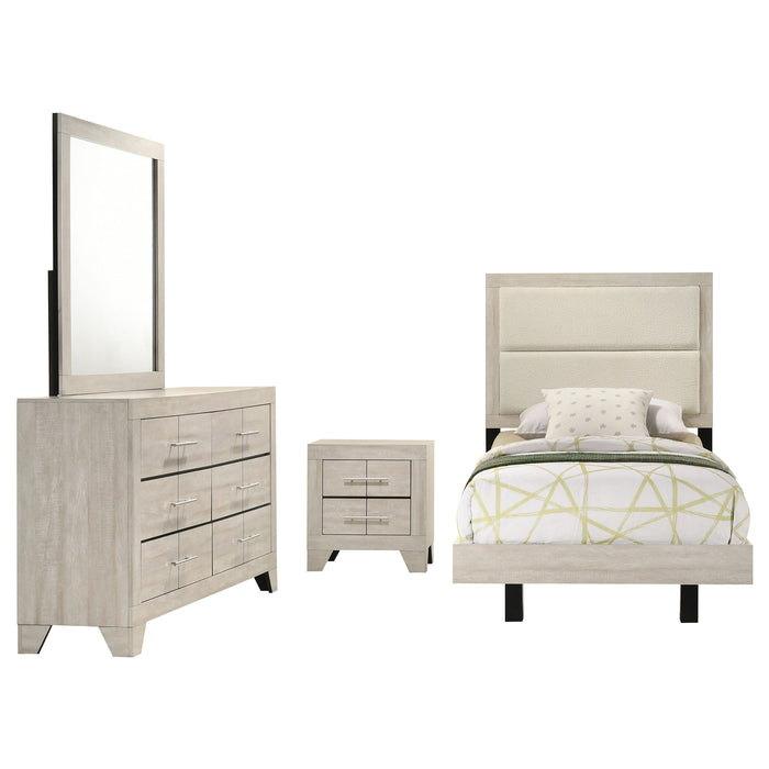 Trenton 5-piece Twin Bedroom Set Rustic Cream