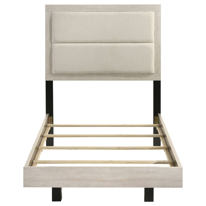 Trenton 54-inch Wood Panel Bed Rustic Cream