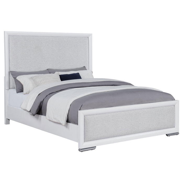 Gracemont 57-inch Panel Bed Grey and White