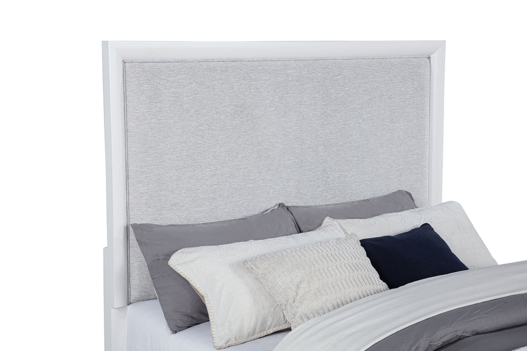 Gracemont 57-inch Panel Bed Grey and White