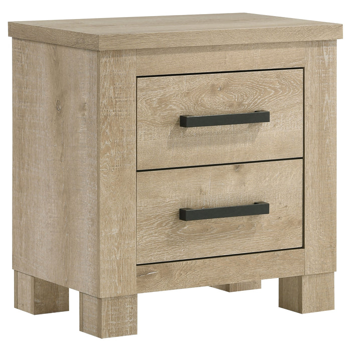 Juego de dormitorio Oakglen tamaño California King de 5 piezas - roble envejecido